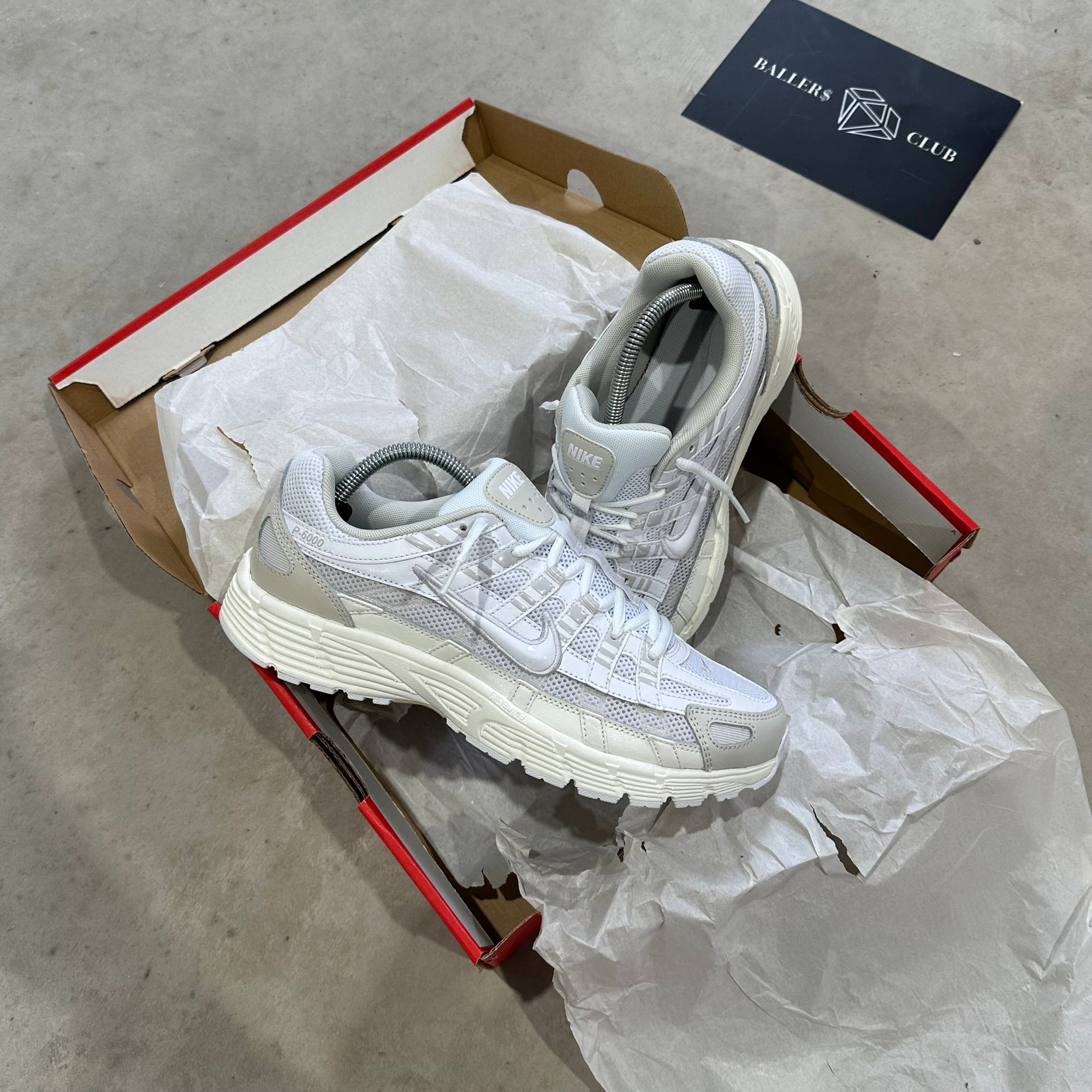 Nike P-6000 White Sail Vast Grey