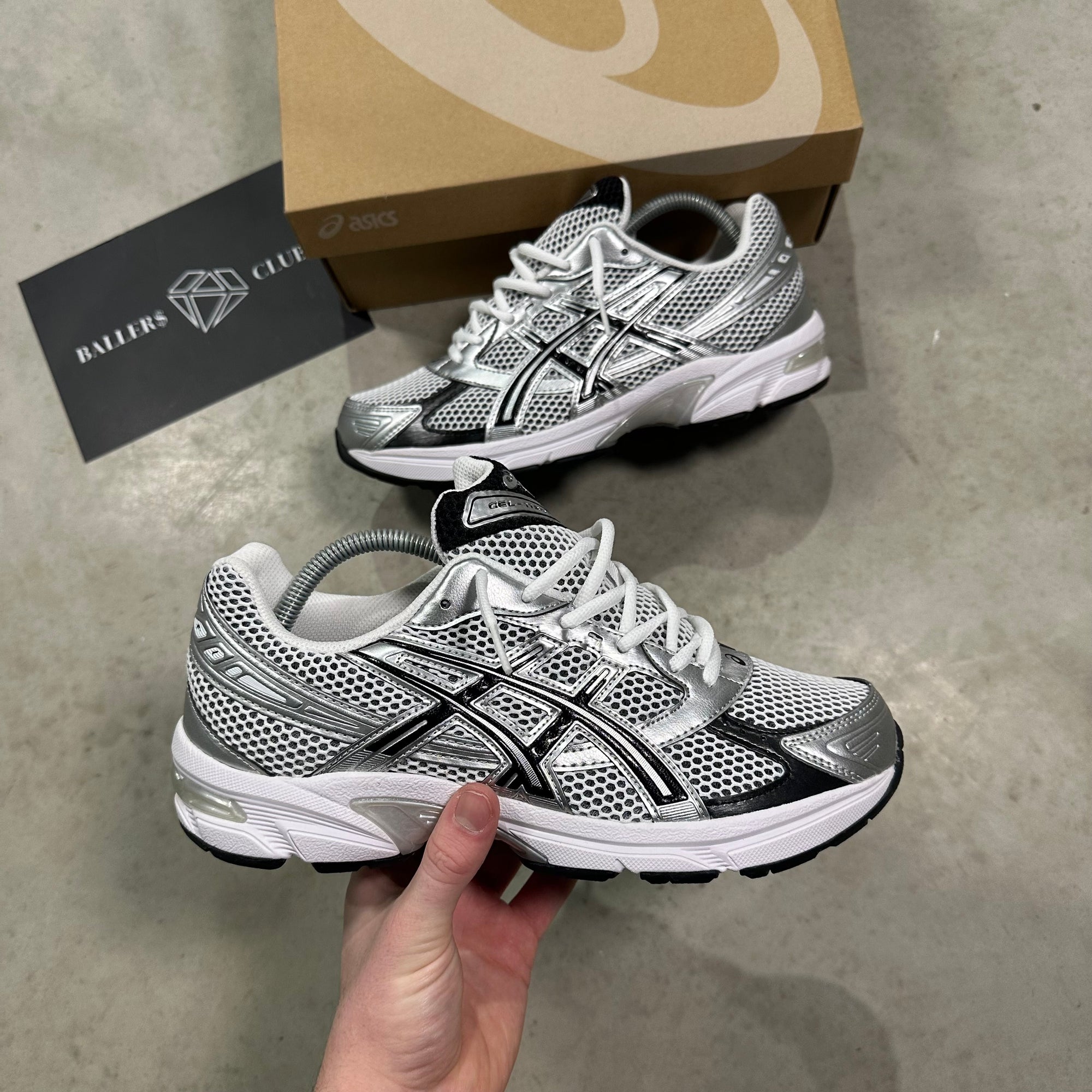 Asics Gel-1130 silver white black