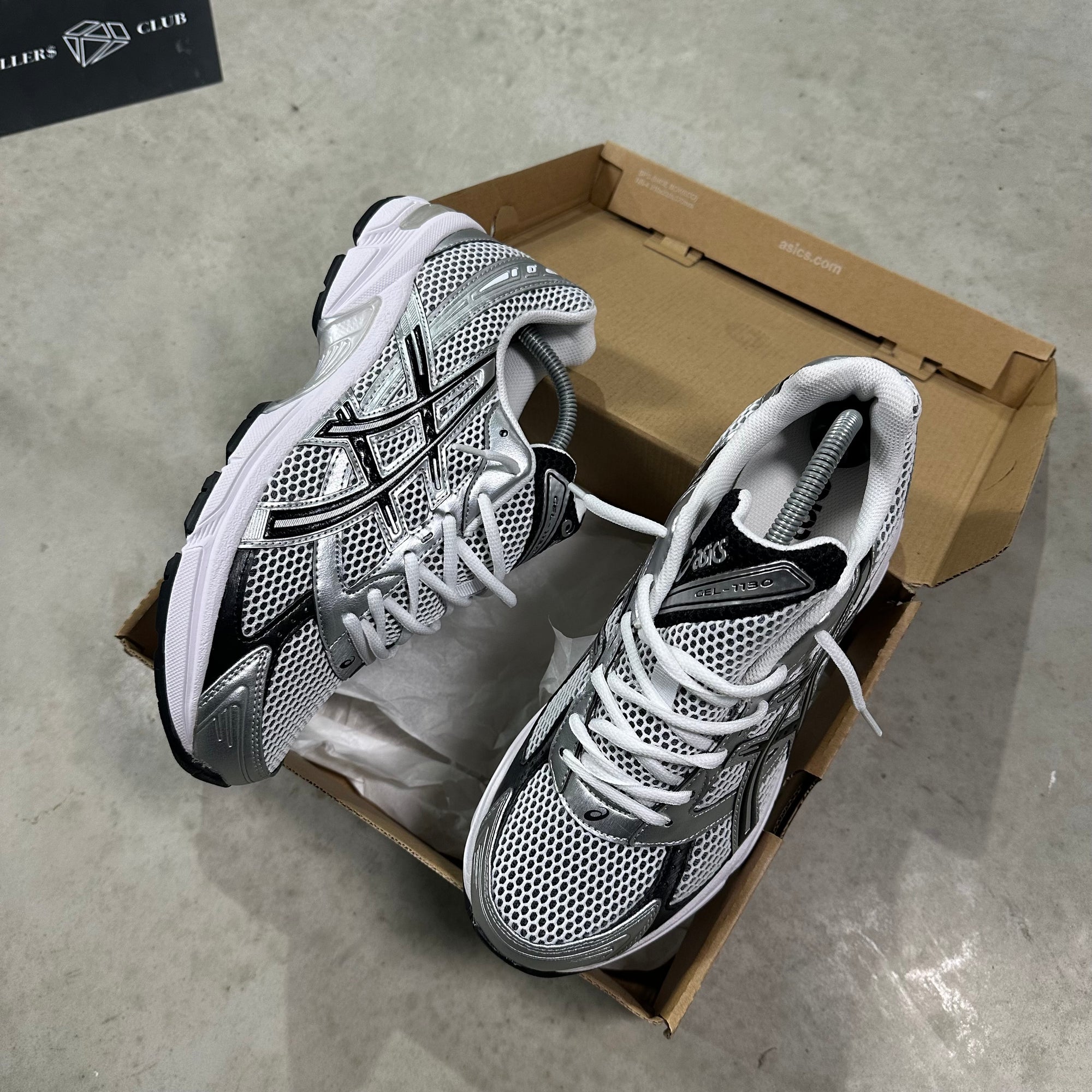 Asics Gel-1130 silver white black