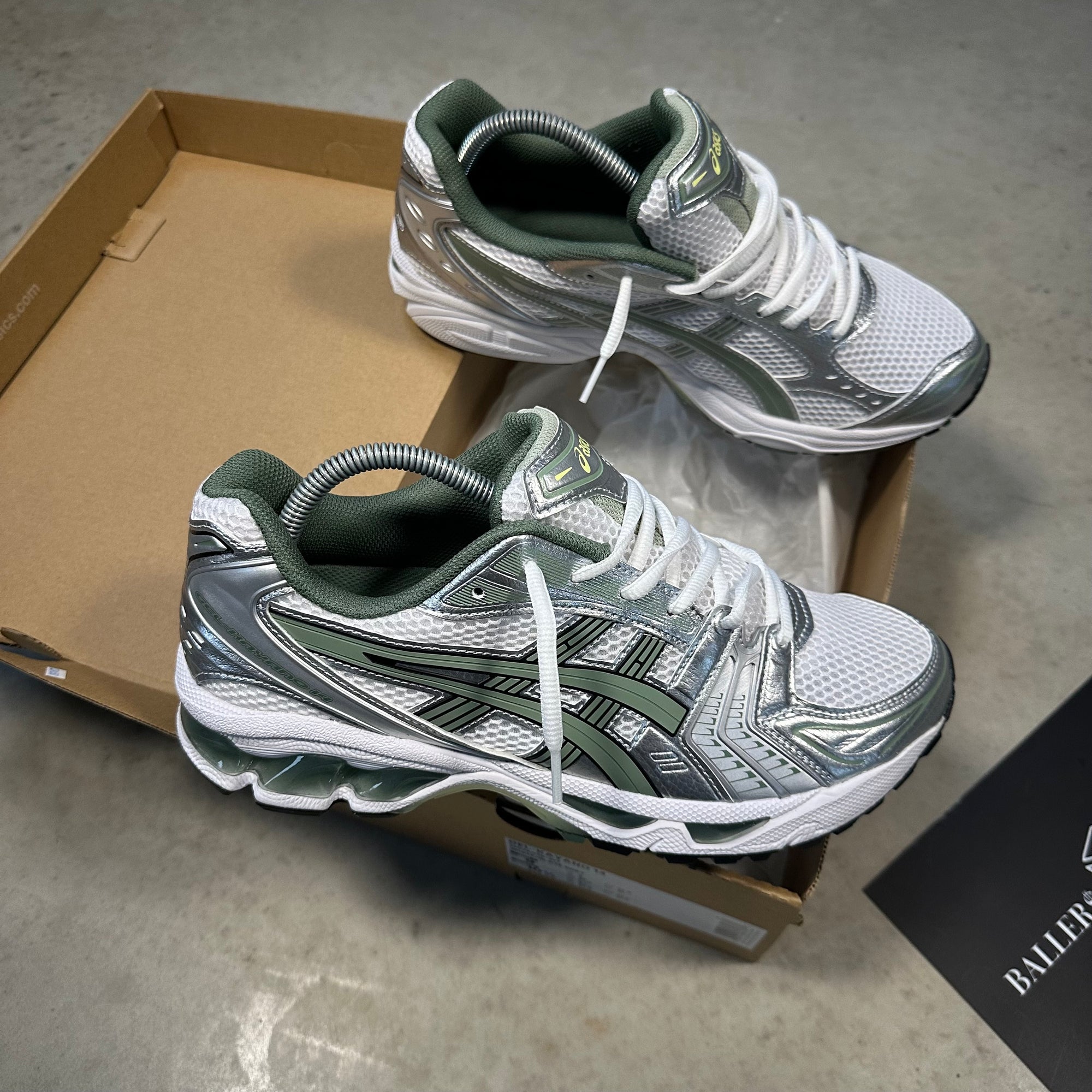 ASICS Gel-Kayano 14 White Pure Silver Slate Grey Sage