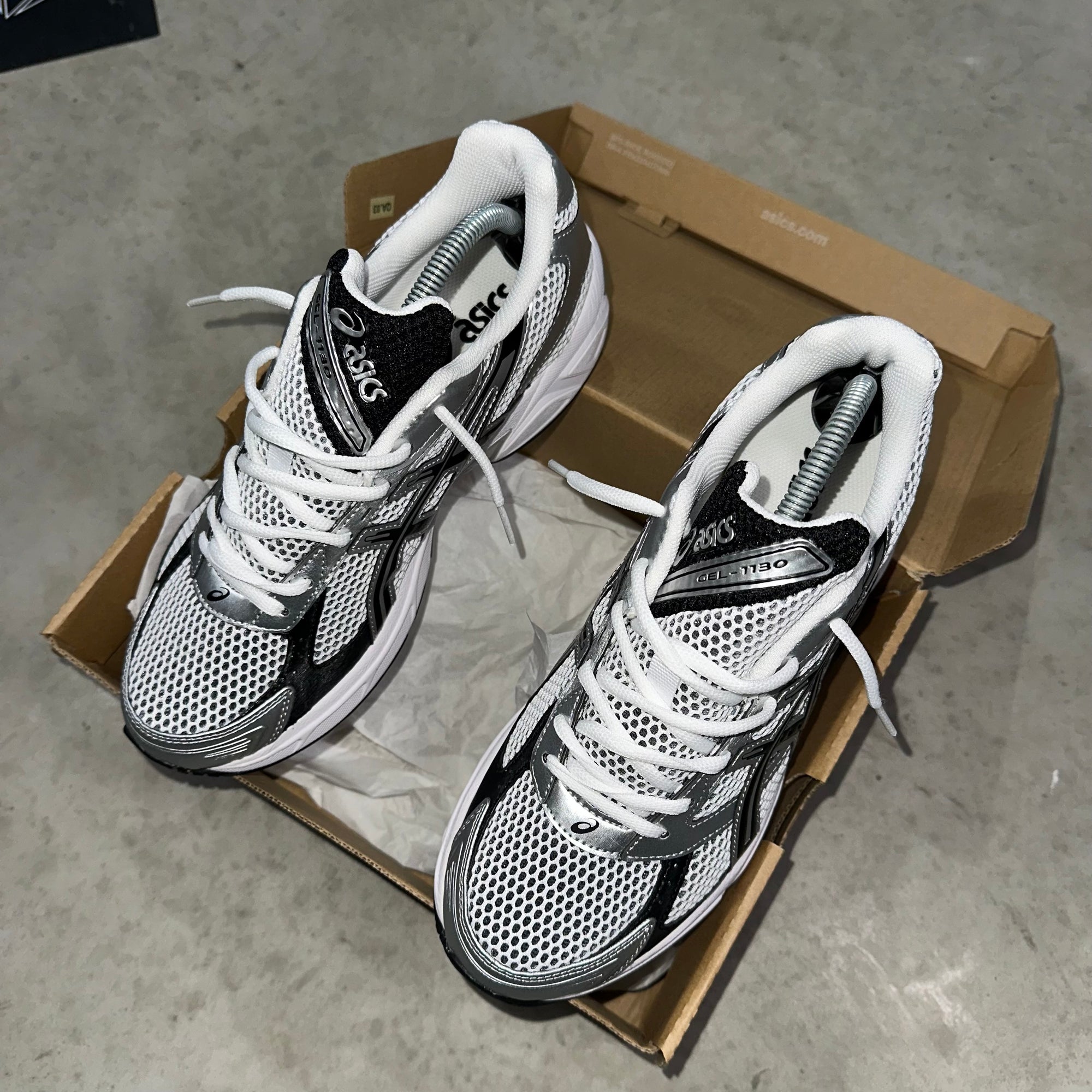 Asics Gel-1130 silver white black