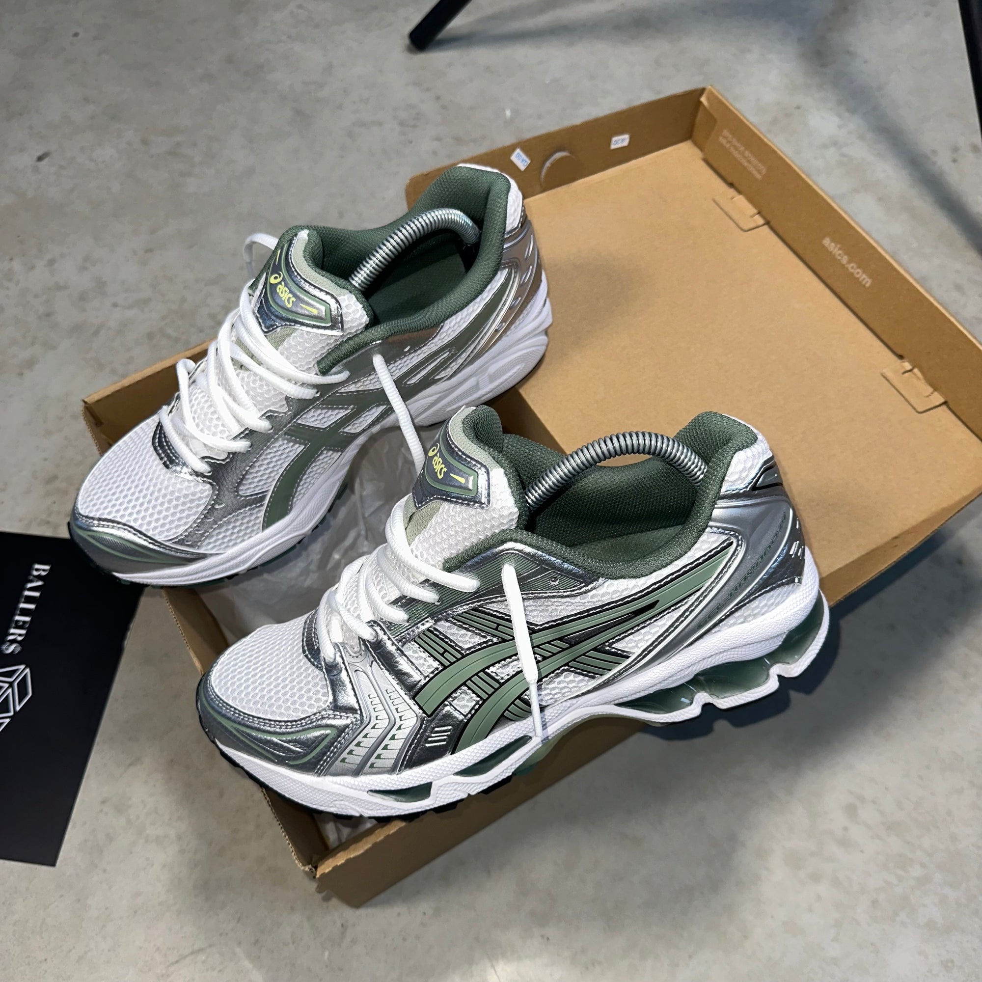 ASICS Gel-Kayano 14 White Pure Silver Slate Grey Sage