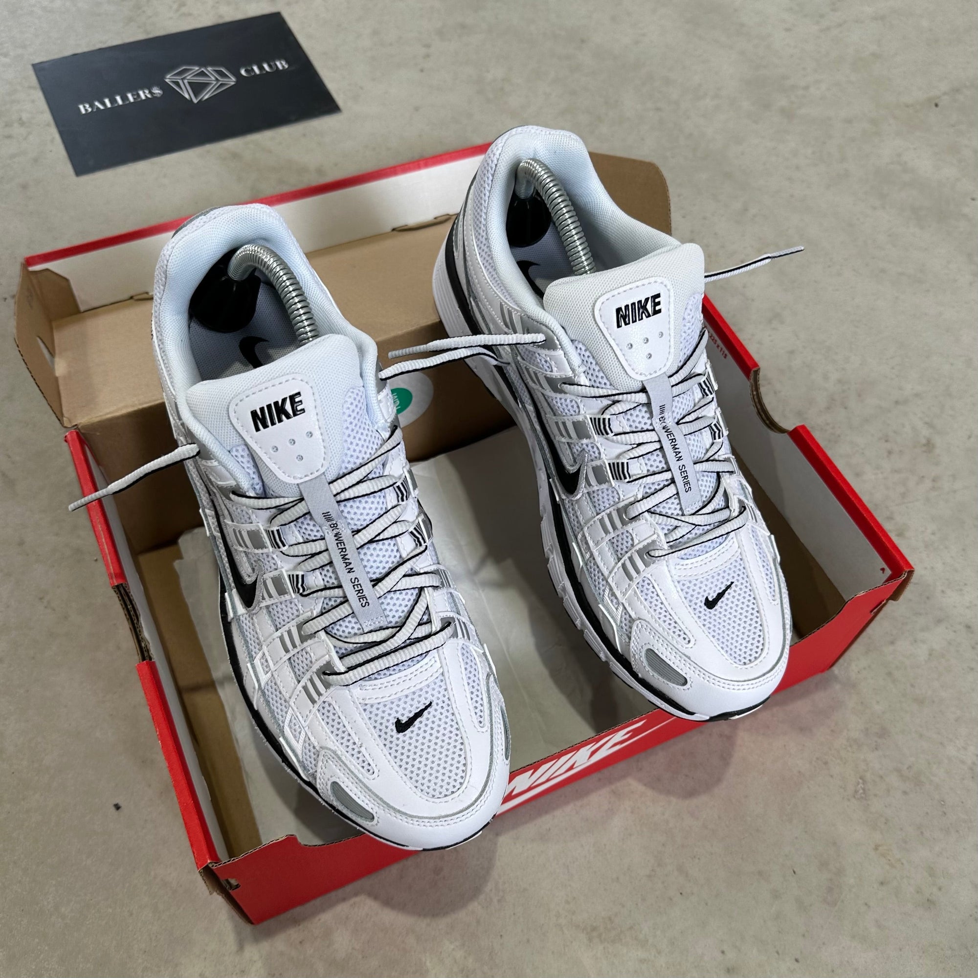 Nike P-6000 White Metallic Black