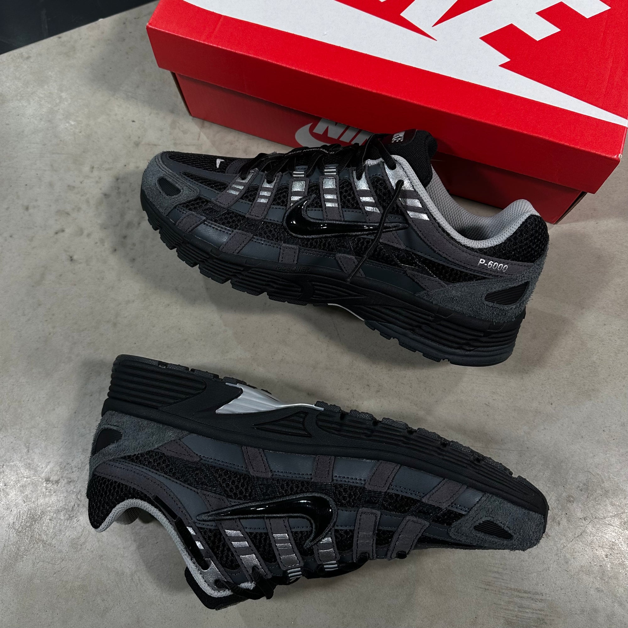 Nike P-6000 Suede Anthracite Metallic Silver