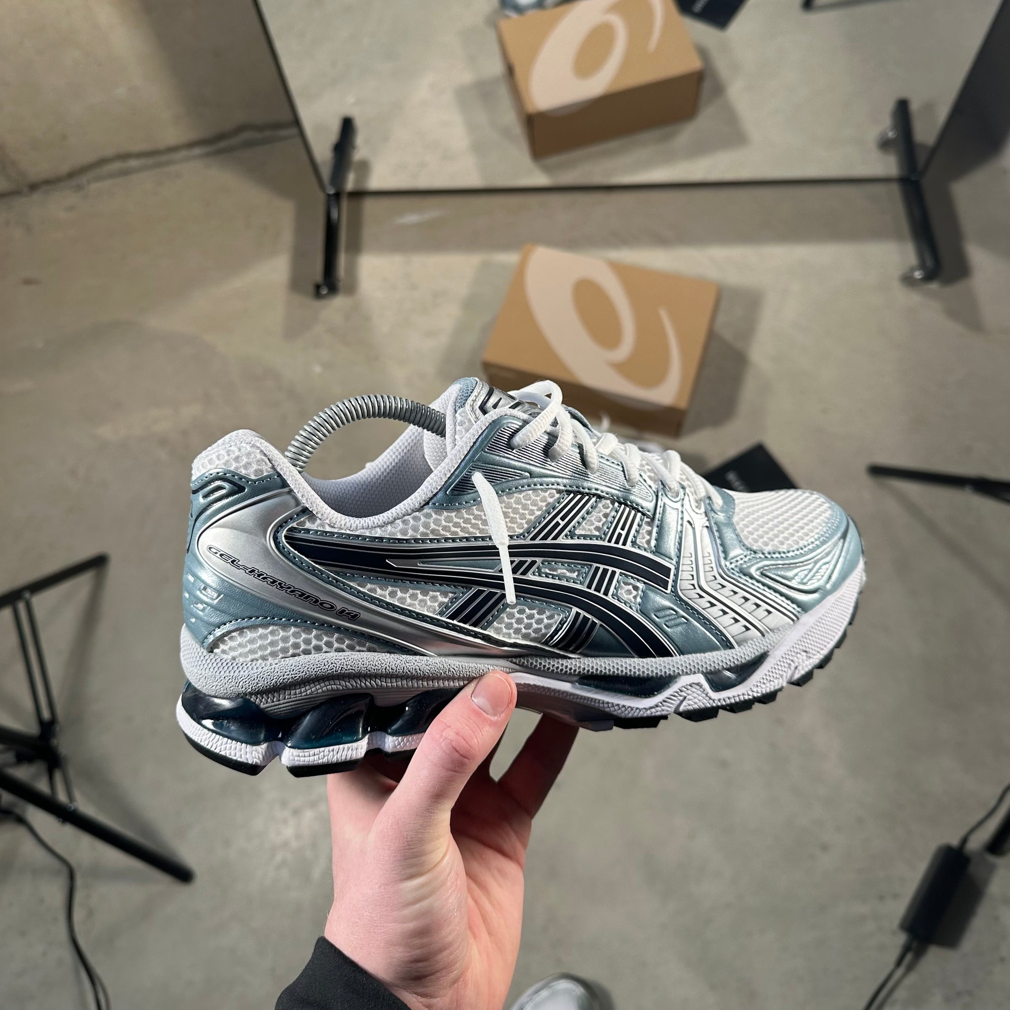 Asics Gel-Kayano 14 White Fjord Grey