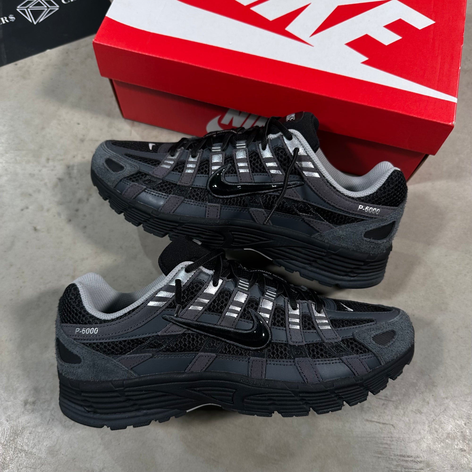Nike P-6000 Suede Anthracite Metallic Silver