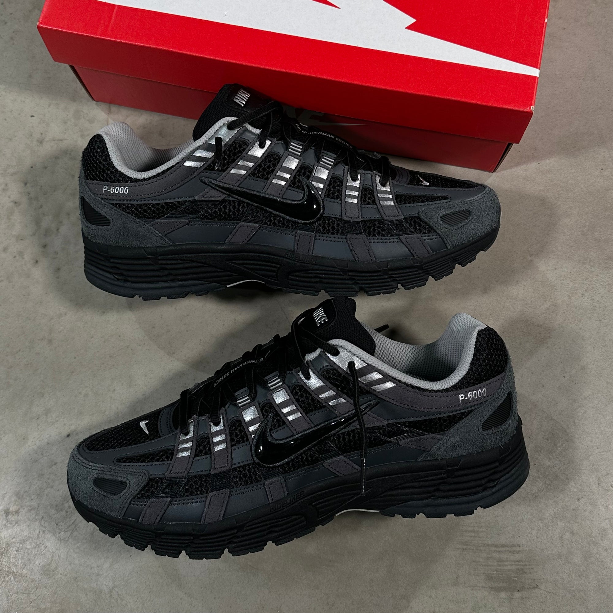 Nike P-6000 Suede Anthracite Metallic Silver