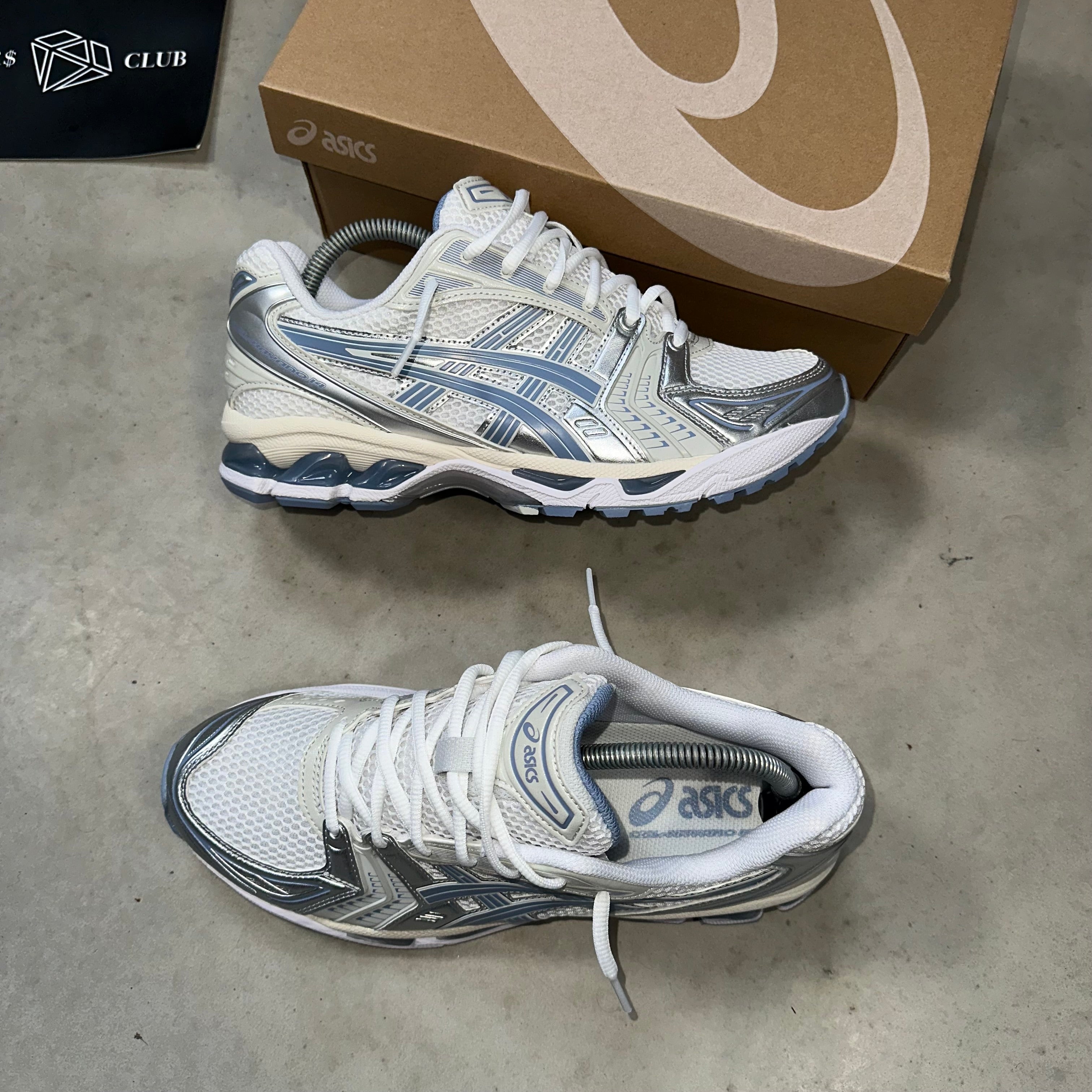 Asics Gel-Kayano 14 White Light Navy – THE BALLER$ CLUB