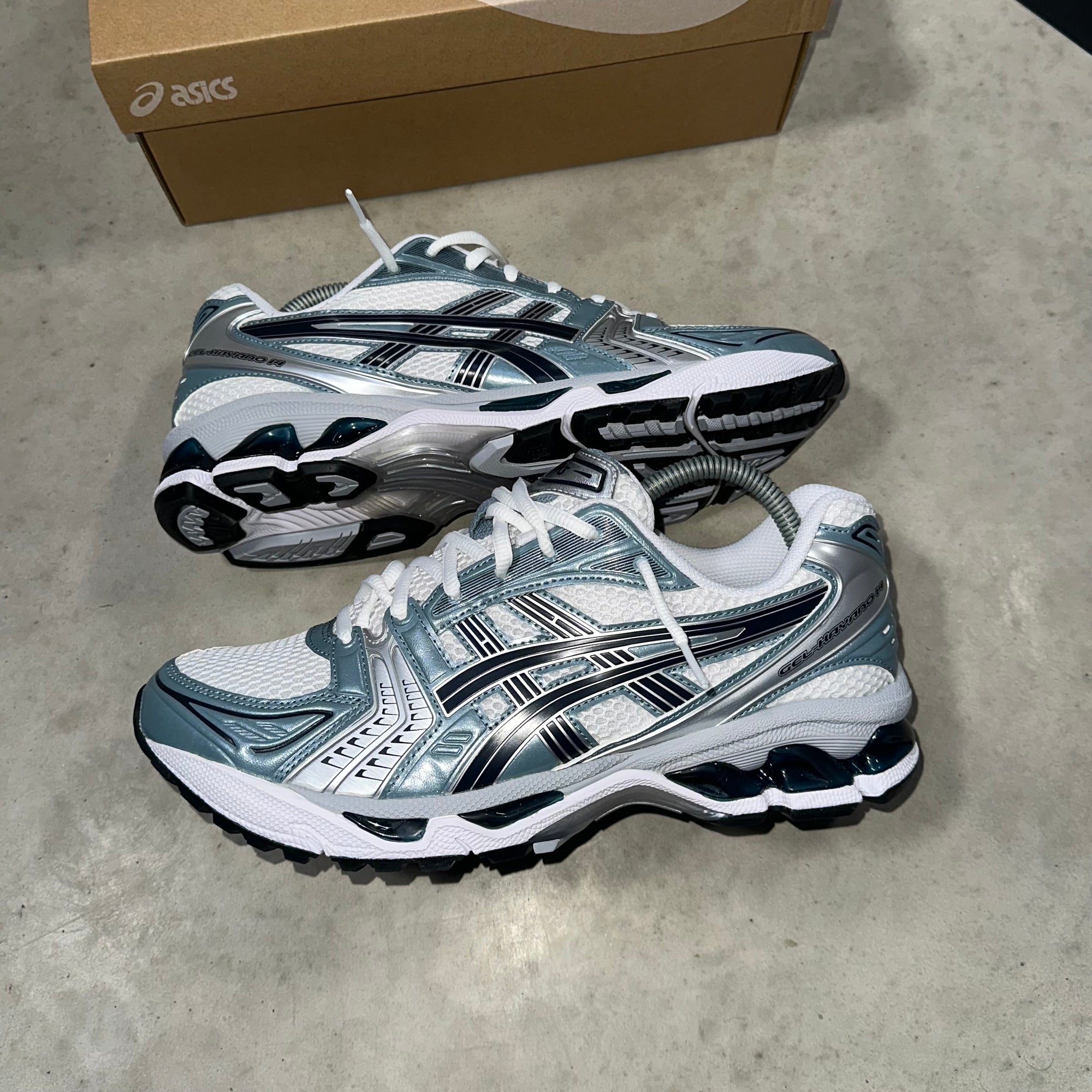 Asics Gel-Kayano 14 White Fjord Grey