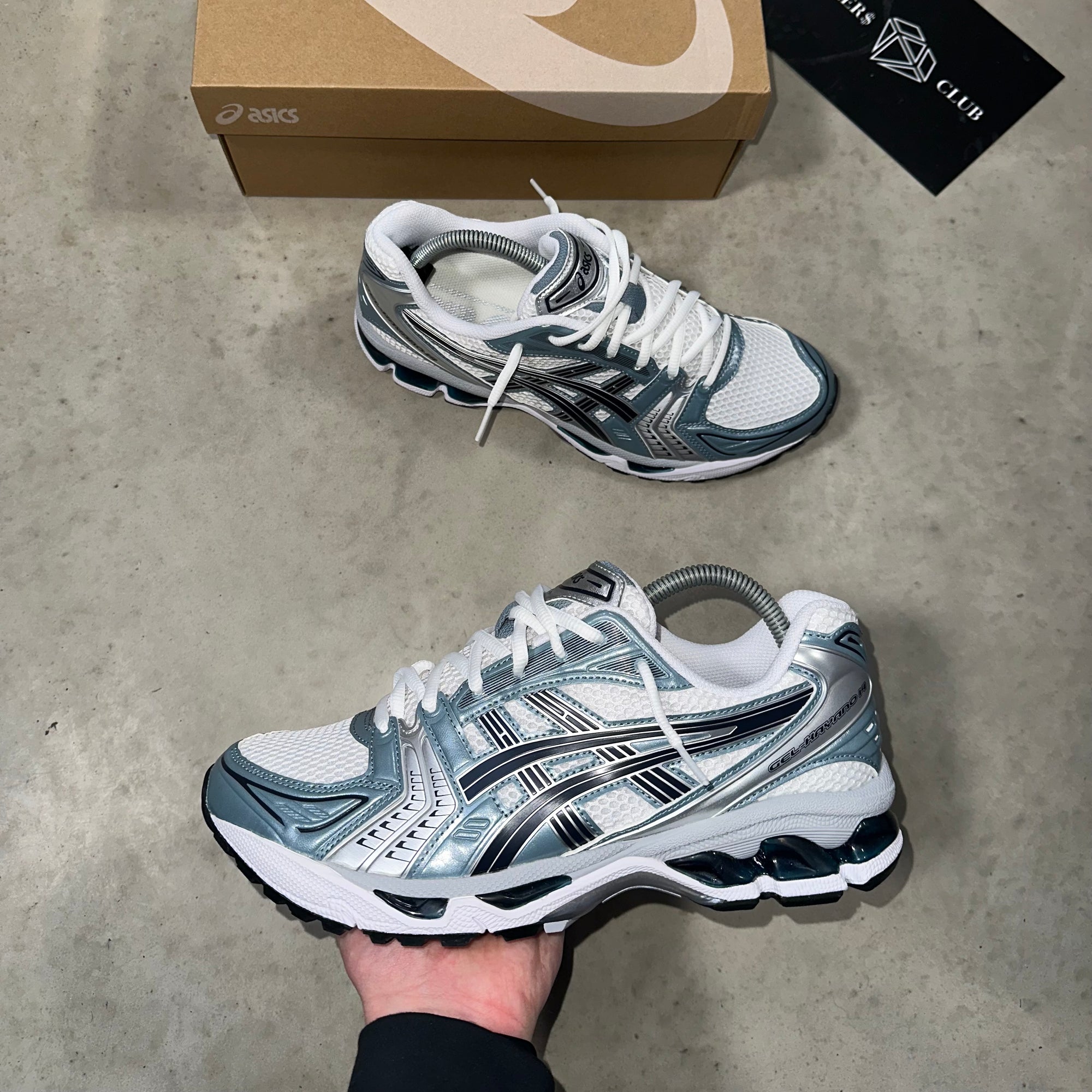 Asics Gel-Kayano 14 White Fjord Grey