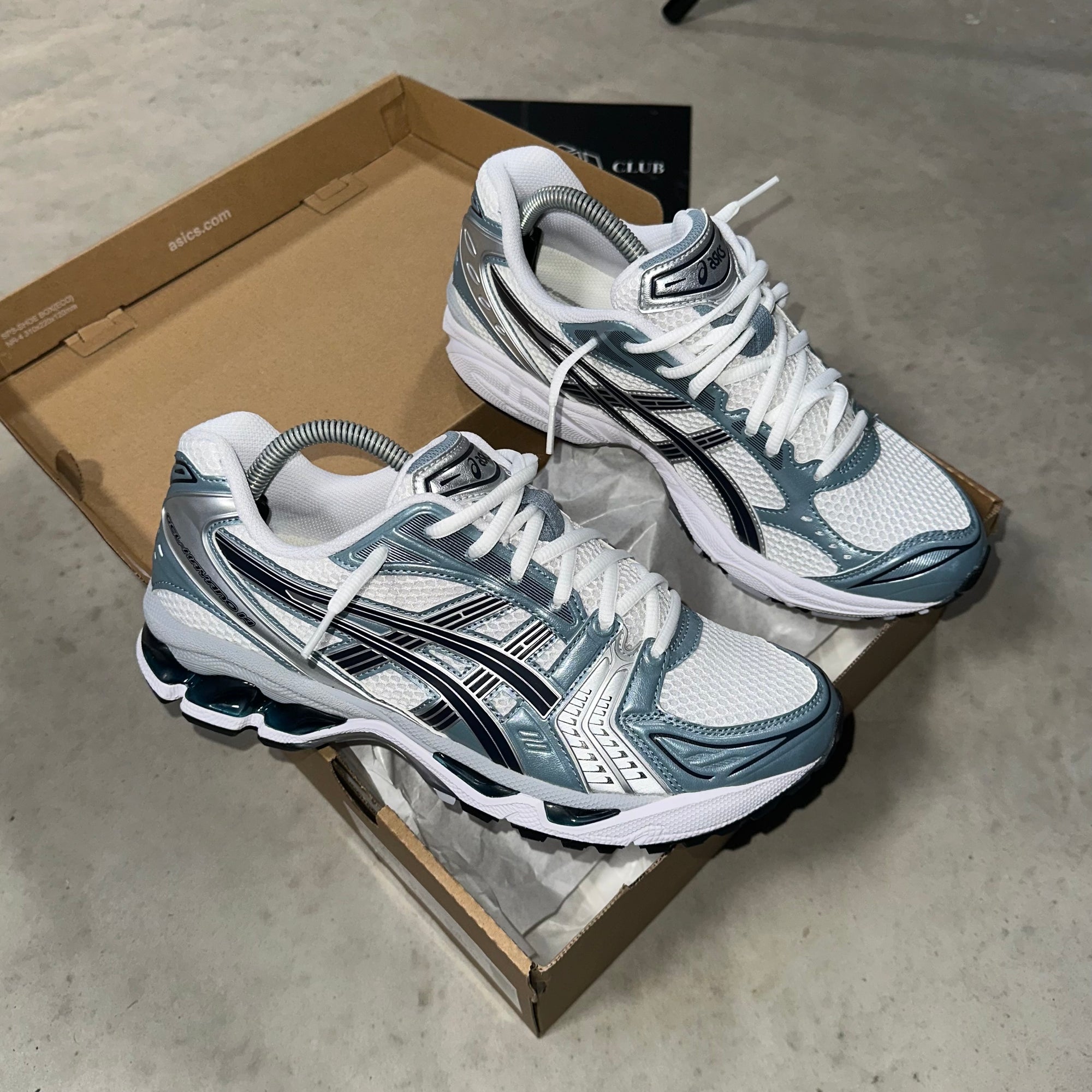 Asics Gel-Kayano 14 White Fjord Grey
