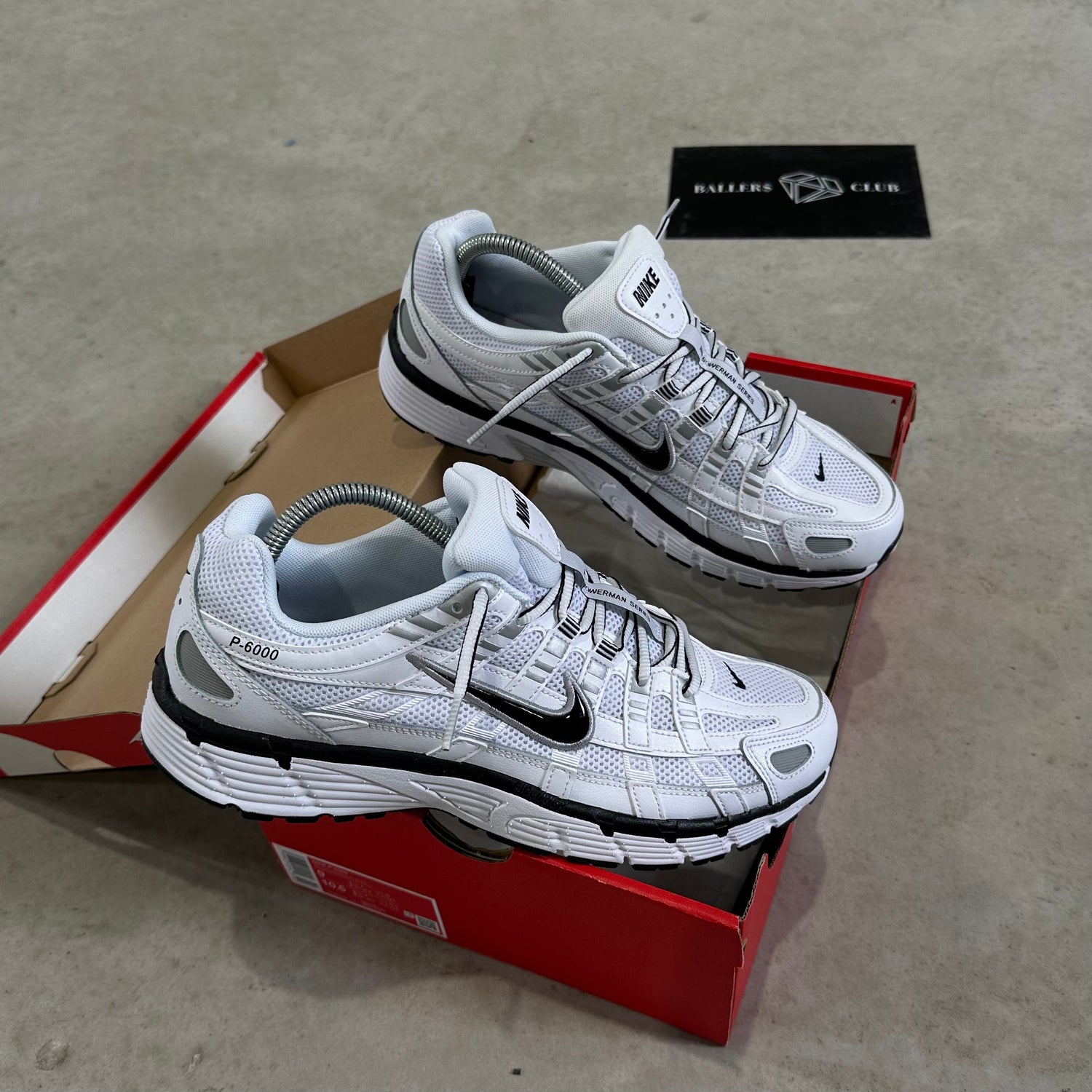 Nike P-6000 White Metallic Black